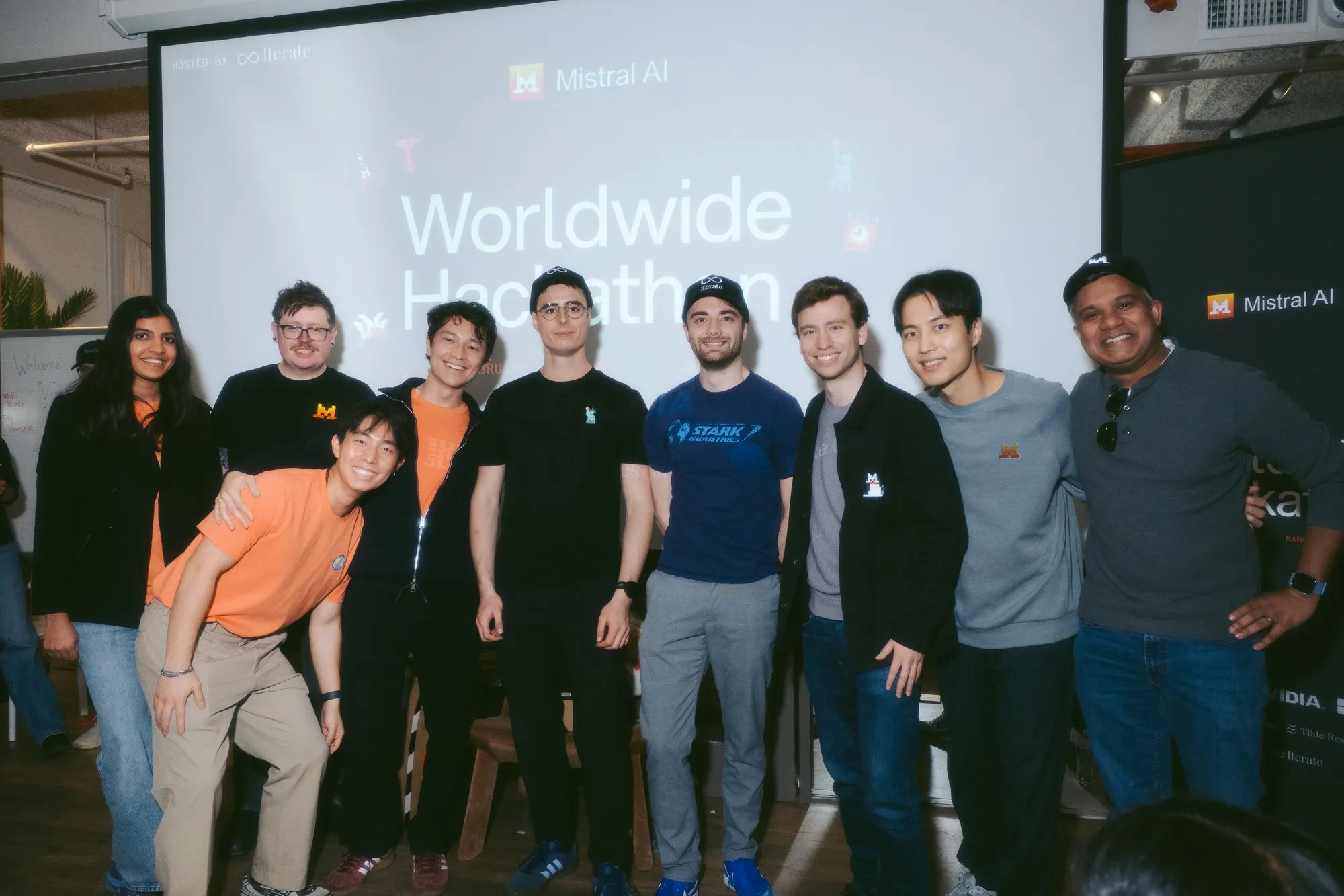 Judges and organizers on stage