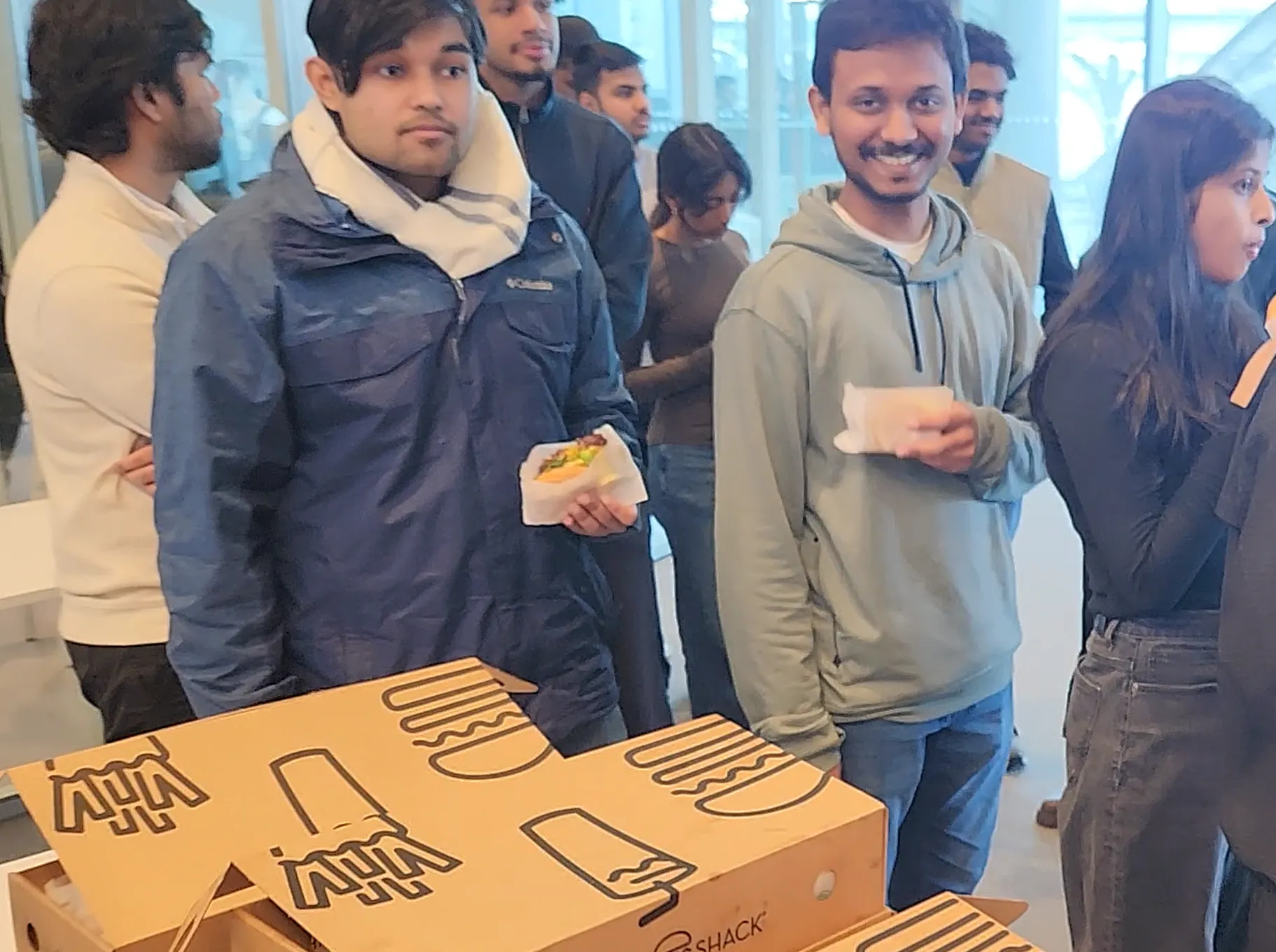 Participants enjoying lunch together