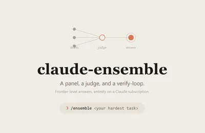 claude-ensemble: Achieving Frontier-Level Performance with Claude Code