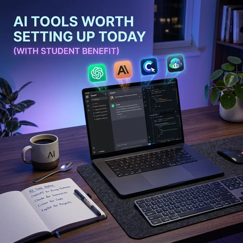 AI Tools Worth Setting Up Today (with Student Benefit)